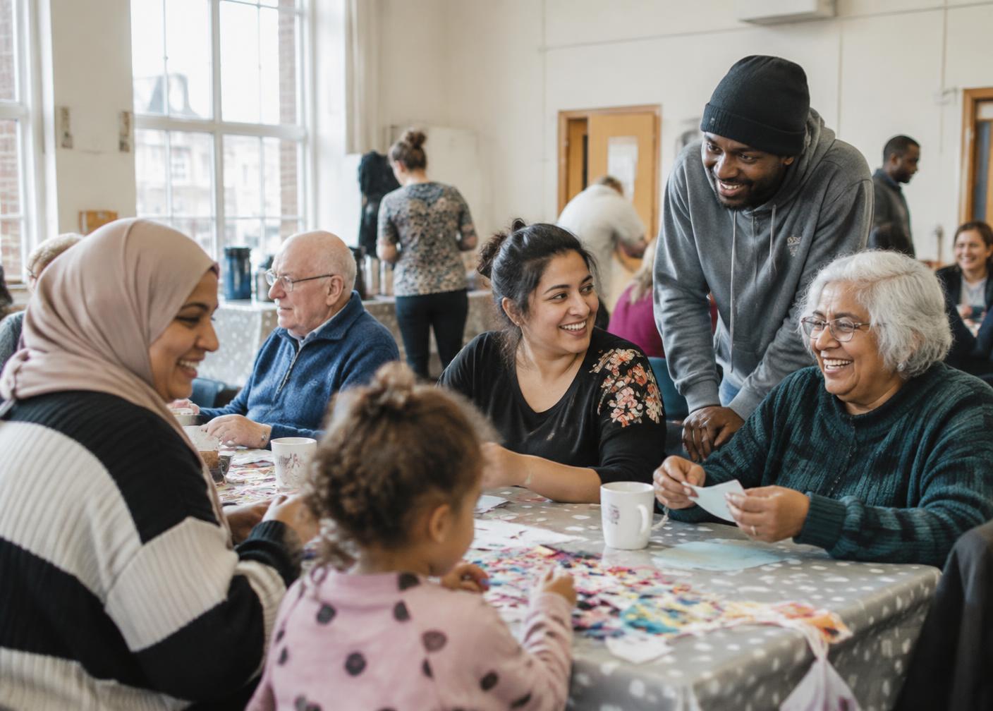 Birmingham residents connecting at a local community activity